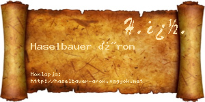 Haselbauer Áron névjegykártya