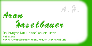 aron haselbauer business card